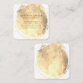 Hedendaags Sepia Aquarel Geborsteld Vierkante Visitekaartje (Voorkant / Achterkant)