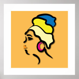 Hedendaags sierlijk minimaal Afrikaans erfgoed Poster