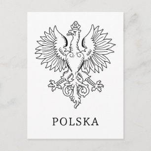 Hedendaags staatsembleem van Polen: Witte Adelaar Briefkaart