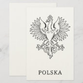 Hedendaags staatsembleem van Polen: Witte Adelaar Briefpapier (Voorkant / Achterkant)