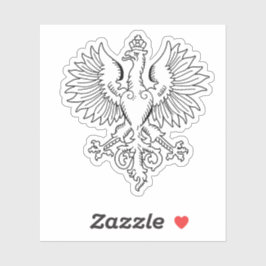 Hedendaags Staatssymbool van Polen Witte Adelaar Sticker