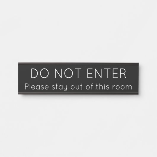 Hedendaags, stijlvol en rendabel "NIET INGENOMEN" Deurbordje (Voorkant)