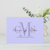 Hedendaags + stijlvol monogram Huwelijksuitnodigin Kaart (Staand voorkant)