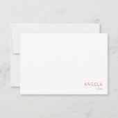 Hedendaags Tangerine Vrijgezellenfeest dank u Bedankkaart (Achterkant)