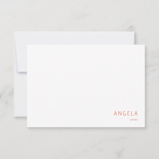 Hedendaags Tangerine Vrijgezellenfeest dank u Bedankkaart (Achterkant)