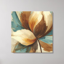 Hedendaags Theegroen Roest Bruin Abstract Bloemmot