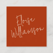 Hedendaags Trendy Chic Bold Calligraphy Red Vierkante Visitekaartje (Voorkant)