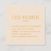 Hedendaags Trendy Chic Bold Typography Yellow Vierkante Visitekaartje (Achterkant)