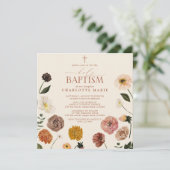 Hedendaags verbrand Sinaasappel terracotta bloemhe Kaart (Staand voorkant)