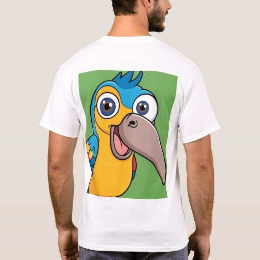 Hedendaags & vet - Vivid Velocity Parrot Shirt (Achterkant)