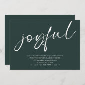 Hedendaags Vrolijk Script Kerstfeest Groen Kaart (Voorkant / Achterkant)