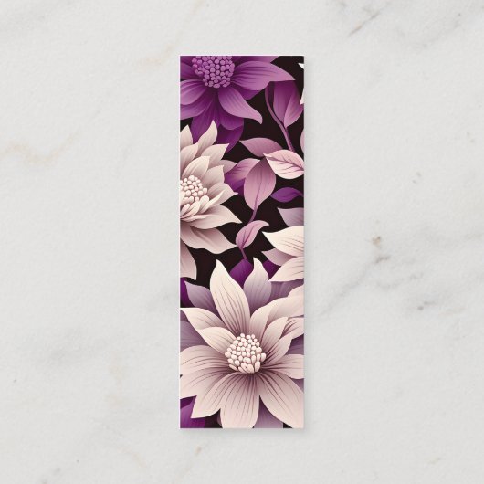 Hedendaags Waldorf bloemenpatroon Art Bladwijzer Contactkaartje (Achterkant)