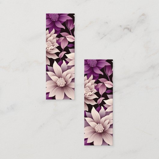 Hedendaags Waldorf bloemenpatroon Art Bladwijzer Contactkaartje (Voorkant / Achterkant)