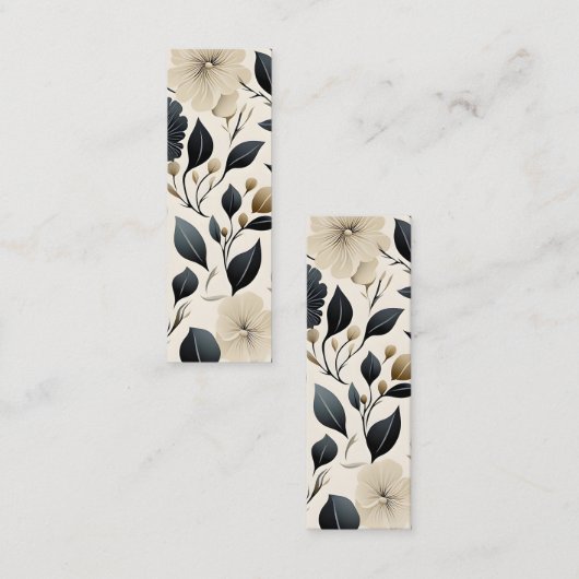 Hedendaags Waldorf Leaf Pattern Art Bladwijzer Contactkaartje (Voorkant / Achterkant)