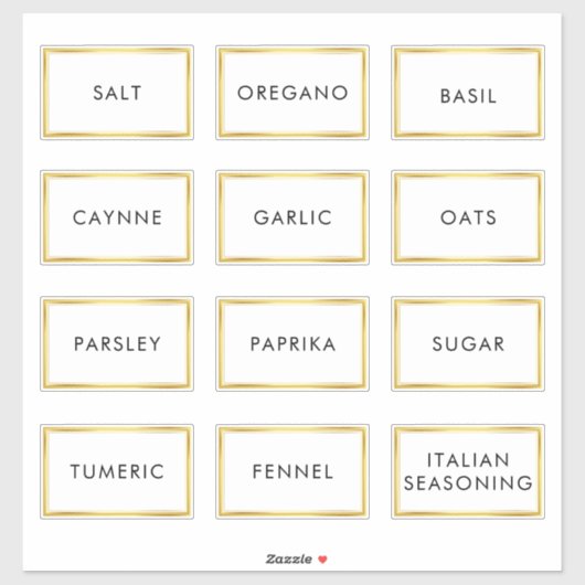 Hedendaags Waterdicht Label voor Spice Jars (Vel)
