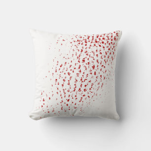 Hedendaags Wit w/Red spot Design Kussen