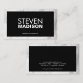 Hedendaags | Witte marmer Visitekaartje (Voorkant / Achterkant)