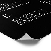 Hedendaags zwart Alfabetische zitgrafiek Poster (Hoek)