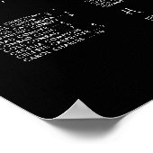 Hedendaags zwart Alfabetische zitgrafiek Poster (Hoek)