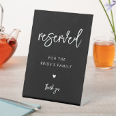 Hedendaags zwart bruiloft Voorbehouden voor de fam Reclamebord Met Voetstuk (Insitu)