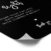 Hedendaags zwart Datum nacht ideeën teken Poster (Hoek)