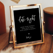 Hedendaags zwart Datum nacht ideeën teken Poster