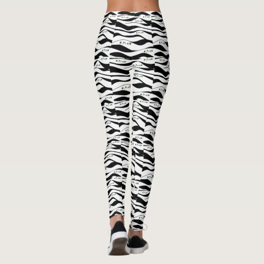 Hedendaags Zwart en Wit Leggings (Achterkant)