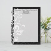 hedendaags zwart en wit zwijn briefhoofd ontwerp (Staand voorkant)