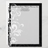 hedendaags zwart en wit zwijn briefhoofd ontwerp (Voorkant / Achterkant)