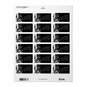 hedendaags zwart en wit zwijn etiket (Full Sheet)