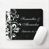 hedendaags zwart en wit zwijn muismat (Met muis)