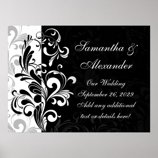 hedendaags zwart en wit zwijn poster (Voorkant)