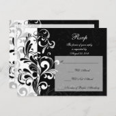 hedendaags zwart en wit zwijn uitnodiging briefkaart (Voorkant / Achterkant)