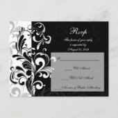 hedendaags zwart en wit zwijn uitnodiging briefkaart (Voorkant)