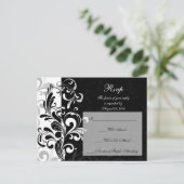 hedendaags zwart en wit zwijn uitnodiging briefkaart (Staand voorkant)