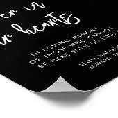 Hedendaags zwart Forever in ons hart teken Poster (Hoek)