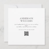 Hedendaags Zwart Forever You Square Wedding QR Kaart (Achterkant)