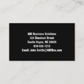 hedendaags zwart & geel modern Visitekaartje (Achterkant)