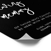 Hedendaags zwart In liefdevolle herinnering bruilo Poster (Hoek)