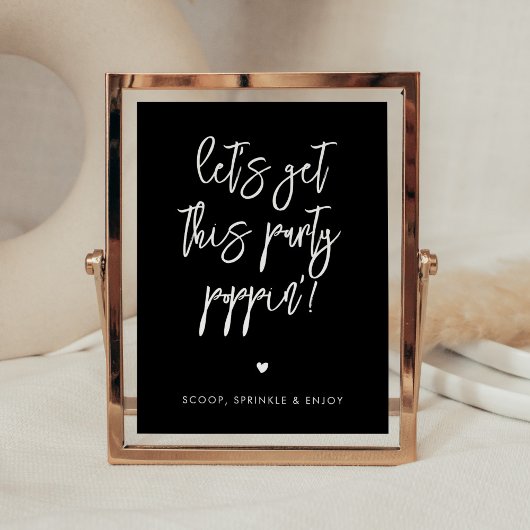Hedendaags zwart Laten we dit feestje poppin halen Poster