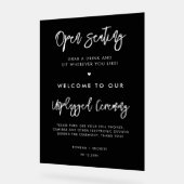 Hedendaags zwart Open zitplaats Unplugged ceremoni Acryl Bord (Hoek)