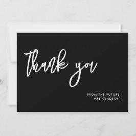 Hedendaags Zwart Vrijgezellenfeest Dank u kaart