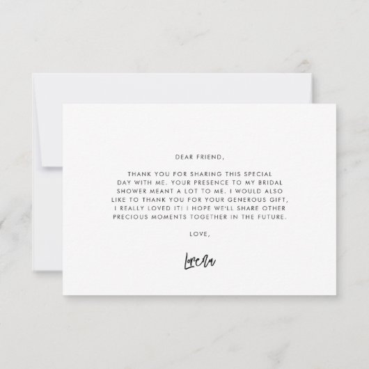 Hedendaags Zwart Vrijgezellenfeest Dank u kaart (Achterkant)