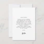 Hedendaags Zwart Vrijgezellenfeest Dank u kaart (Achterkant)