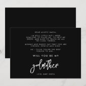 Hedendaags Zwart Wil je mijn Godmother kaart zijn (Voorkant / Achterkant)