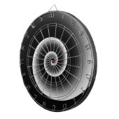 Hedendaags zwart-wit dartbord (Voorkant Rechts)