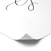 Hedendaags zwart-wit fotogastenboek Huwelijksbord Poster (Hoek)