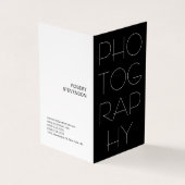 hedendaags zwart-wit fotografie Modern Visitekaartje (Buitenkant)