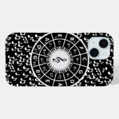 Hedendaags zwart-wit muziekwielontwerp Case-Mate iPhone case (Achterkant (horizontaal))
