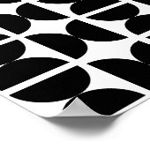 Hedendaags zwart-wit Retro Half maan 70s Poster (Hoek)